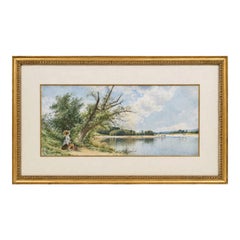 “The Afternoon Walker by the Pond”