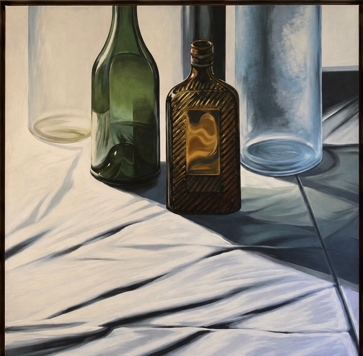 “Studio Bottles” - Painting by Lowell Nesbitt