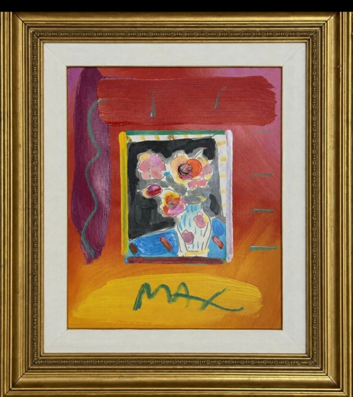 Vase de fleurs - Painting de Peter Max