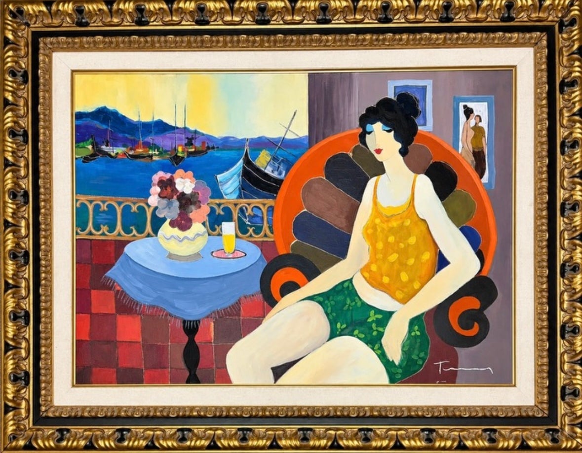 “Summer Fun” - Painting by Itzchak Tarkay