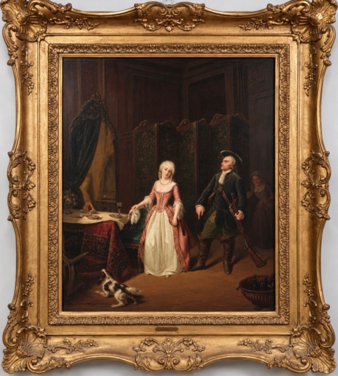 “Interior Scene” - Painting by Henri Decoene 