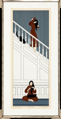 Lithographie de Will Barnet signée et numérotée "The White Stairway" ￼