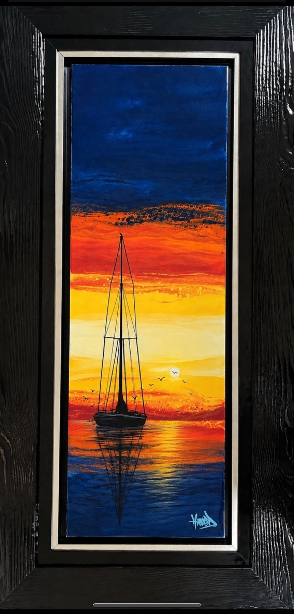“sundown sails” - Painting by Ashton Howard
