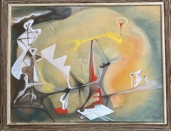 "Composición en técnica mixta"