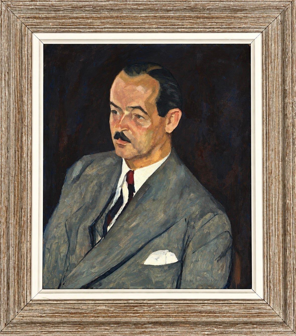 William Auerbach-Levy Portrait Painting - “Man In Suit”