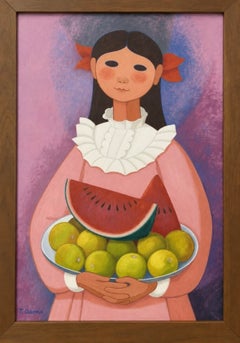 "Chica con fruta"