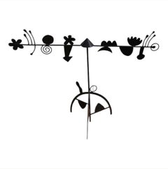 "Sculpture d'équilibre en fer noir