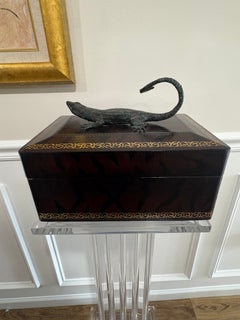 Humidor Bronze Lizard Lid