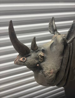 “Whimsical Large Resin Rhino”