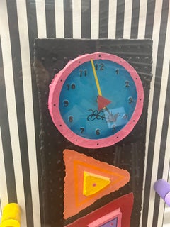 “Mixed Media Large Wall Clock”