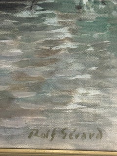 “Scena sul canale di Venezia con gondole, Italia”