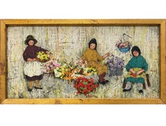 “Flower Market Three Women