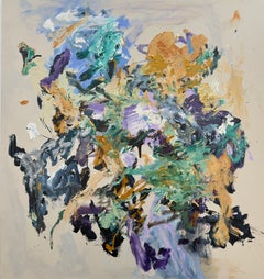 Ein unvollendetes Gespräch, 120 x 130 cm, Acryl, zeitgenössisch, gestisch