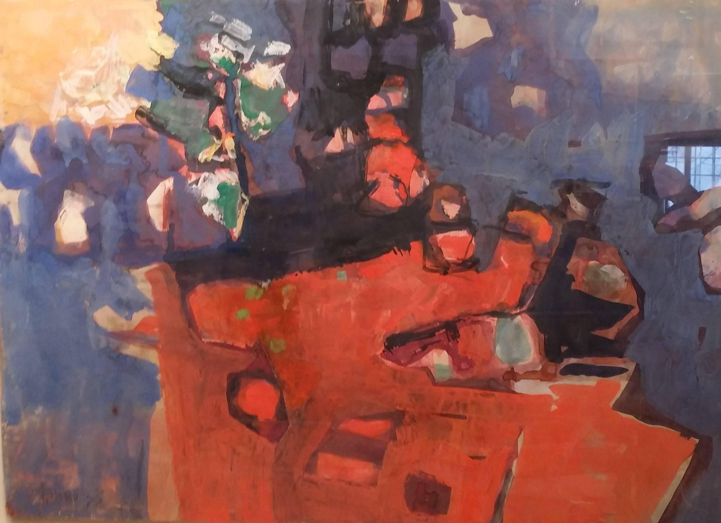 Abstract Painting di Zvi Mairovich - Composizione astratta , circa 1960