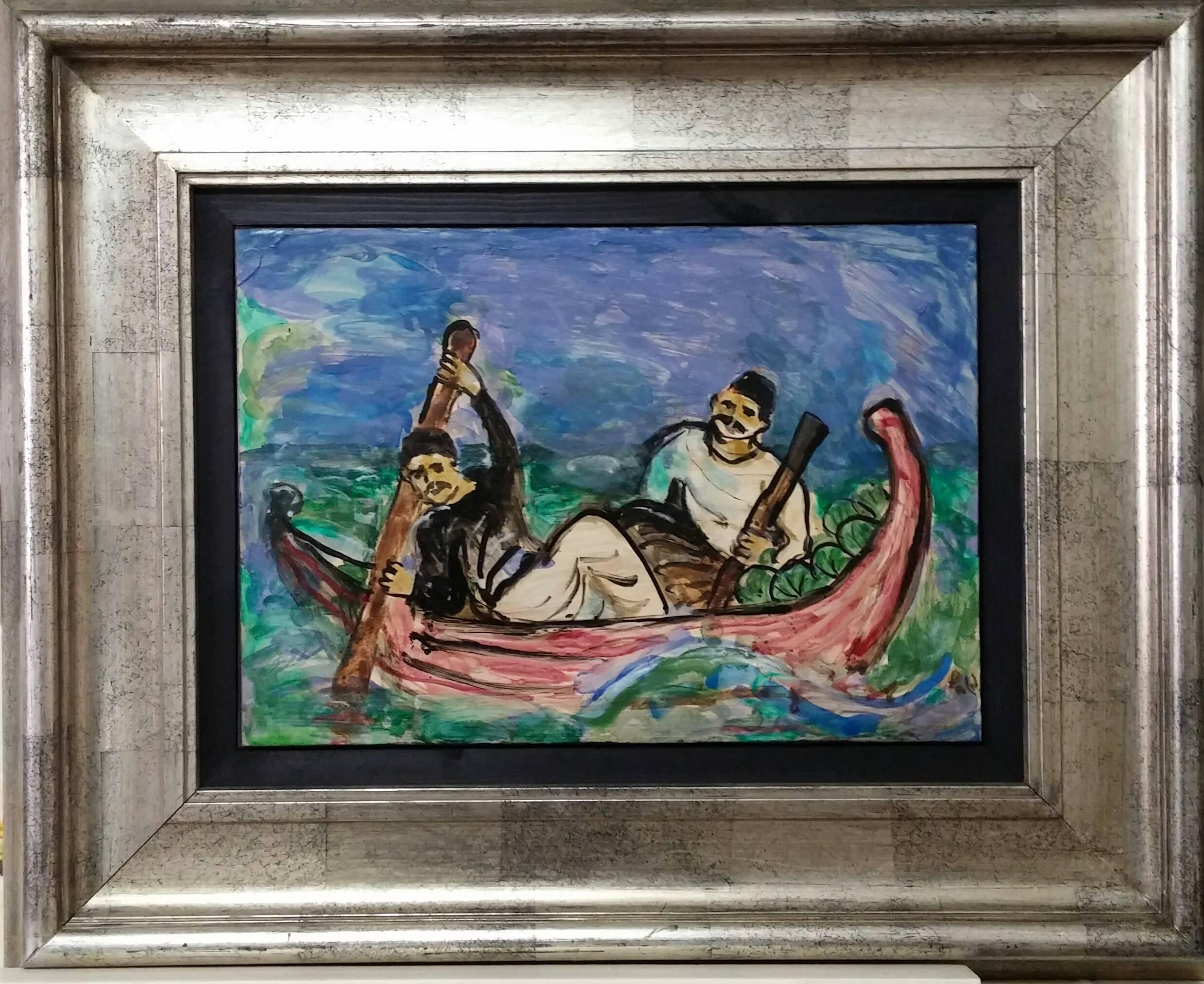 Israel Paldi Figurative Painting - Rowing