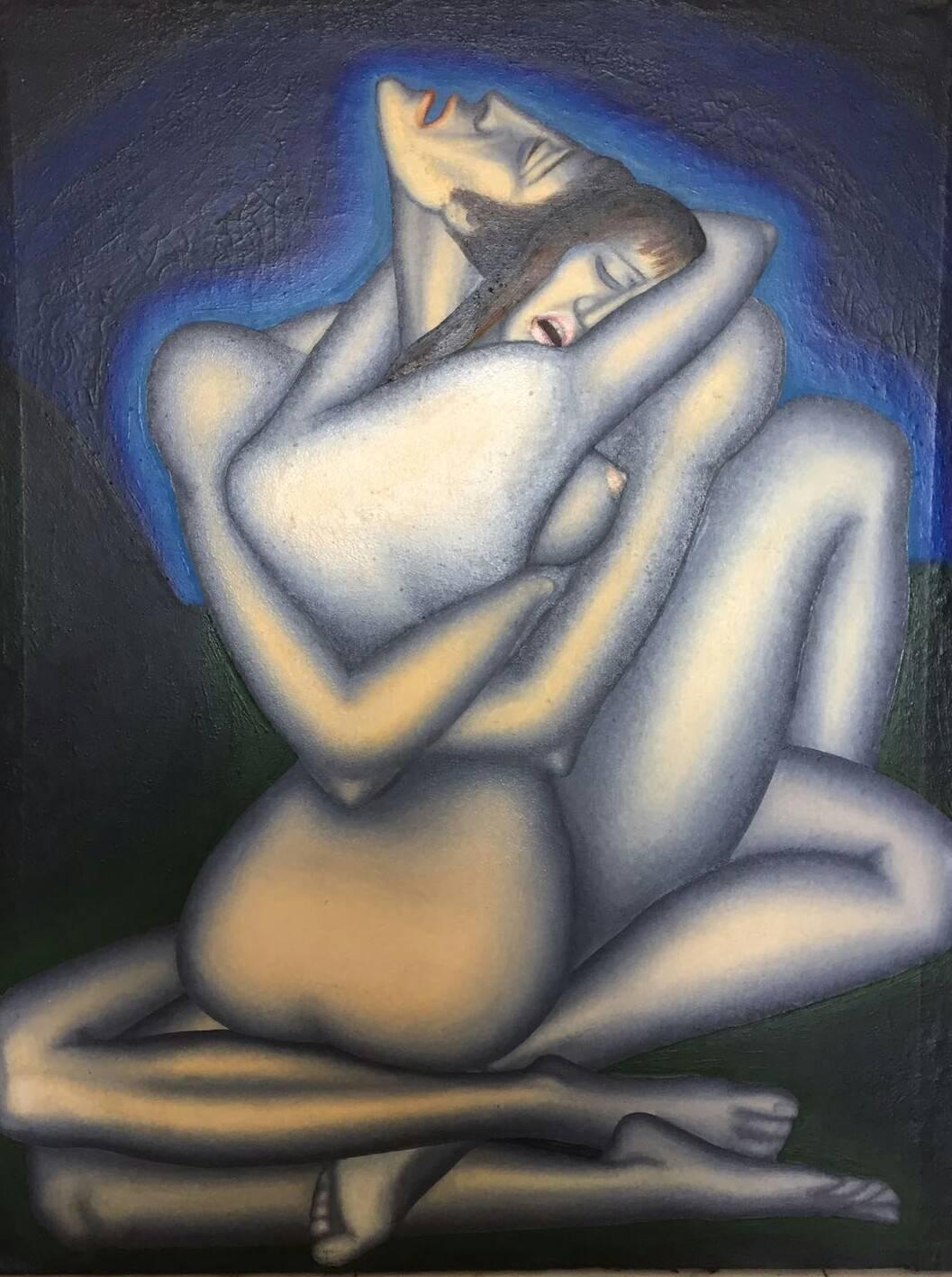 Maquiavella Pichhadze Figurative Painting - Adam and Eve