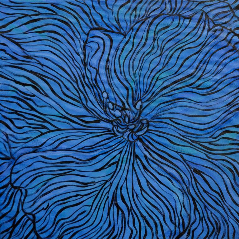 Laurence Mergi Still-Life Painting - Blue Hydrangea