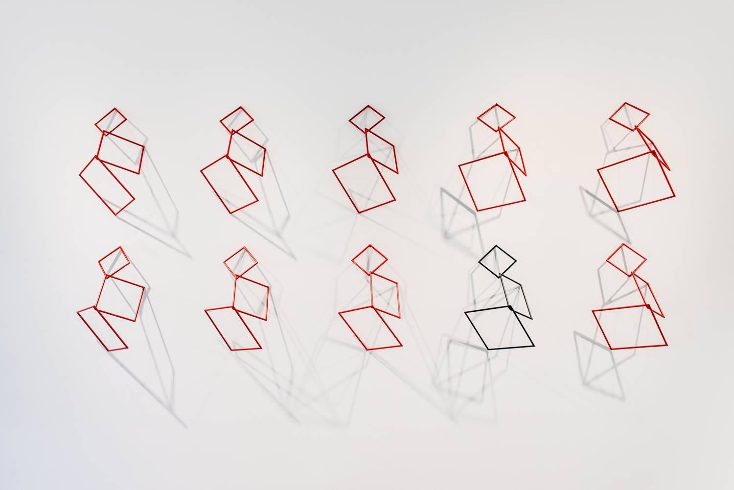 Abstract Sculpture de Mariana Copello - FRECUENCIA GEOMETRICA - Rojo/Negro