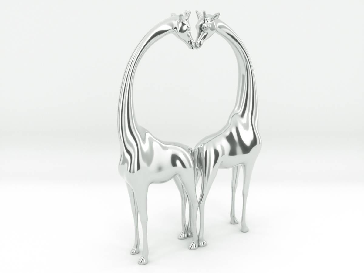 Michael Benisty Figurative Sculpture - Love Giraffe