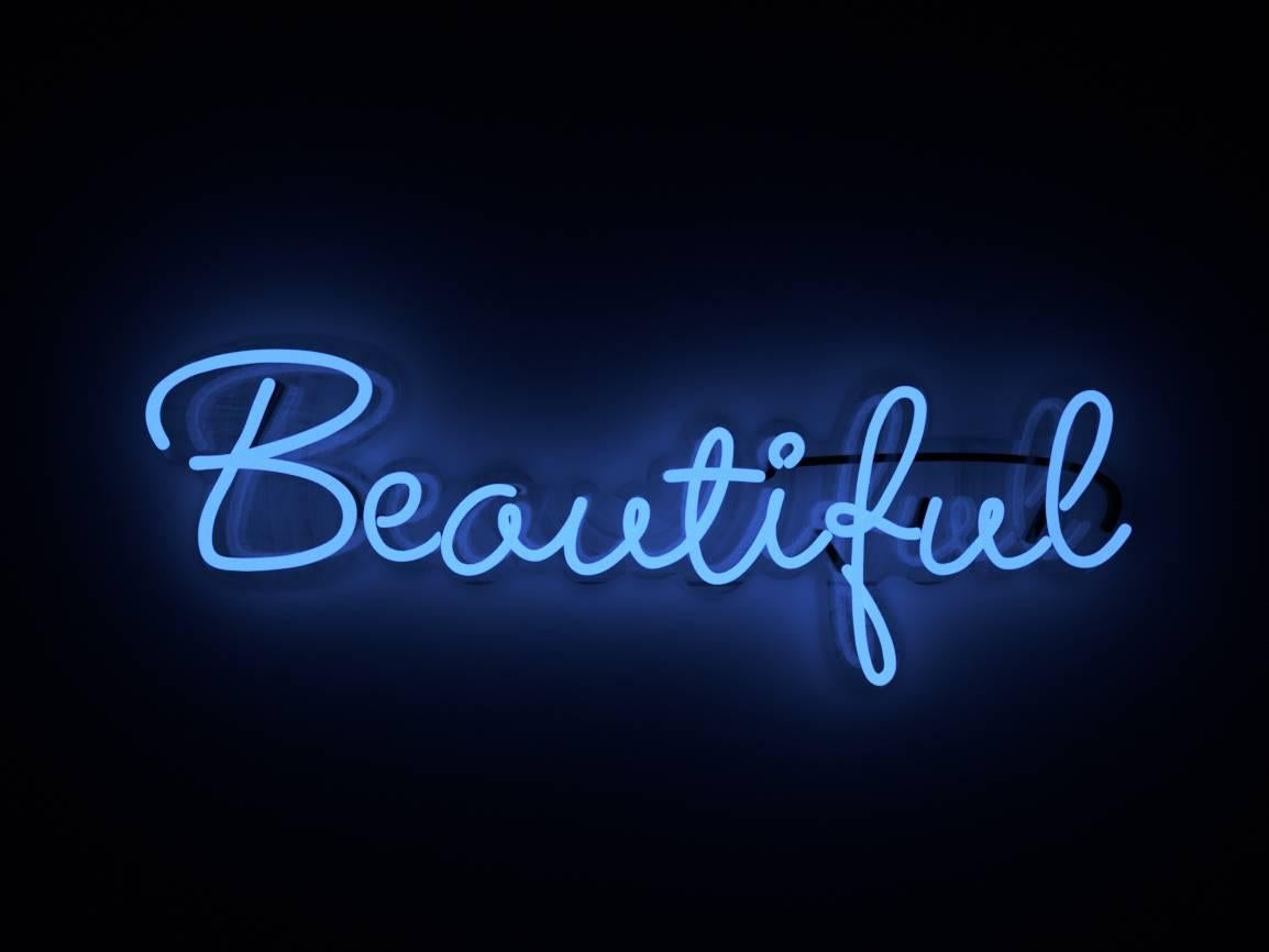 Beautiful - neon art work - Art by Mary Jo McGonagle