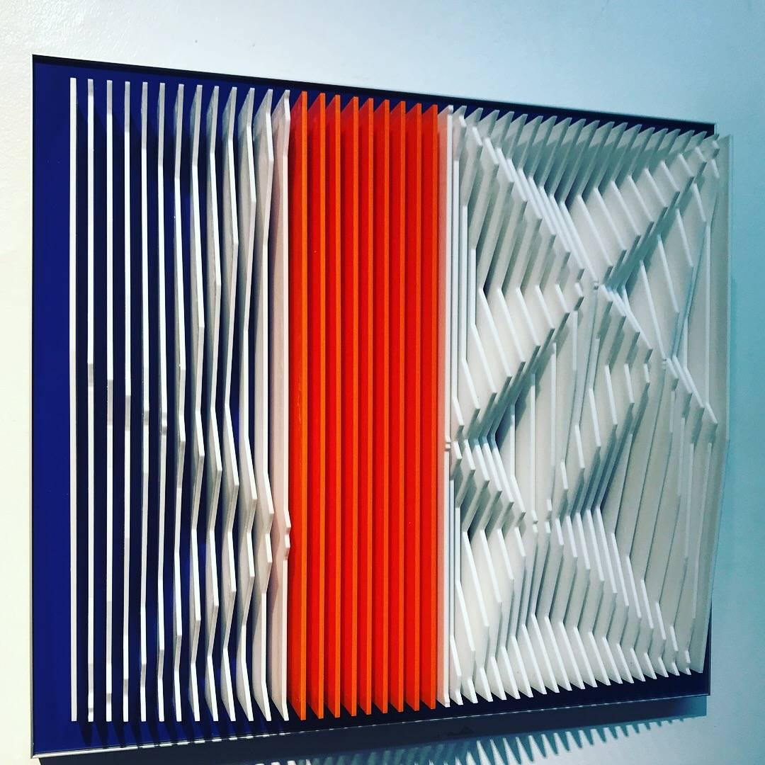 Jose Margulis Abstract Sculpture - Riverbanks - Geometric Abstract Kinetic Art by J. Margulis