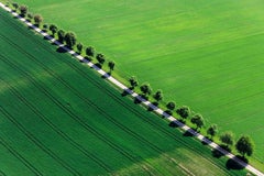 Straight Line - aerial landscape photography 