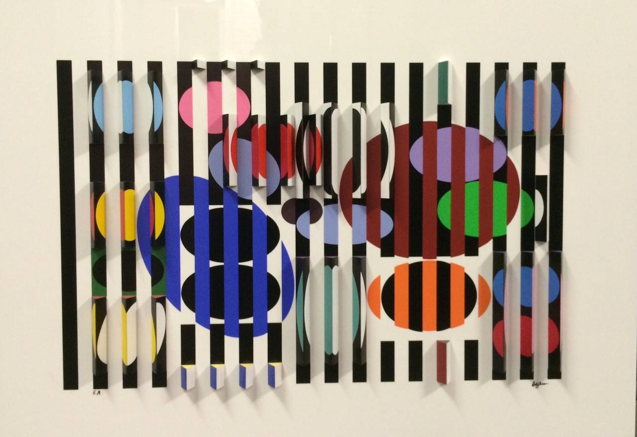 2+3=4 - Print by Yaacov Agam