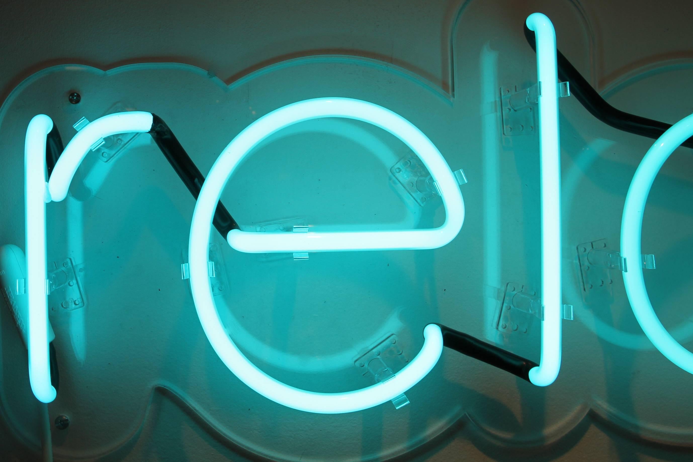 relax neon sign
