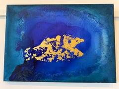 The Golden Pulse - Acrylic Painting on Canvas, 50X70 cm