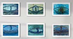 Eyes of the ocean- Acrylic on paper, 6 unframed pieces, each is 30X40 cm