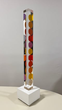 Image Magic, Kinetic rotating standing sculpture by Yaacov Agam, 24" high