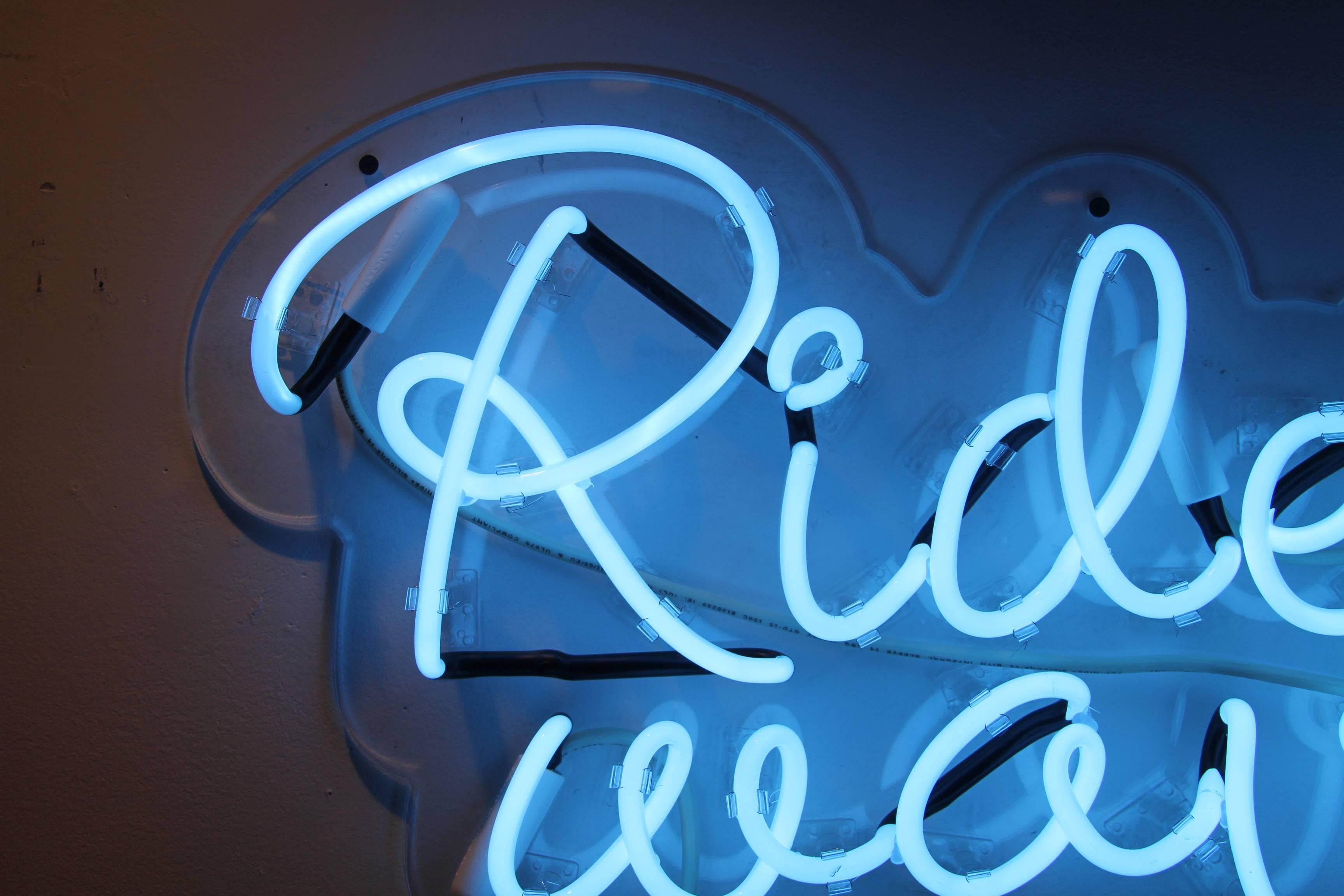 wave neon sign