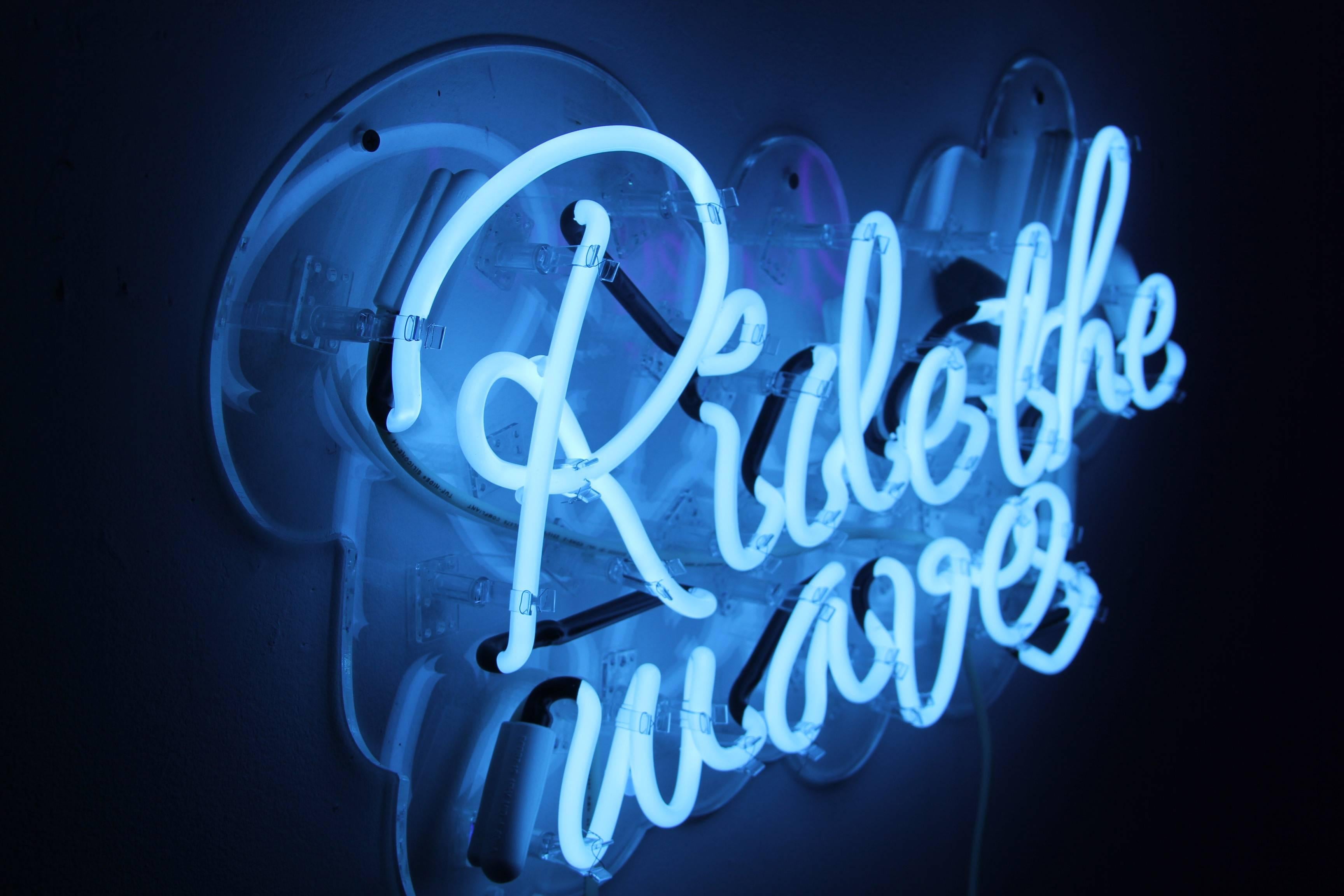waves neon sign