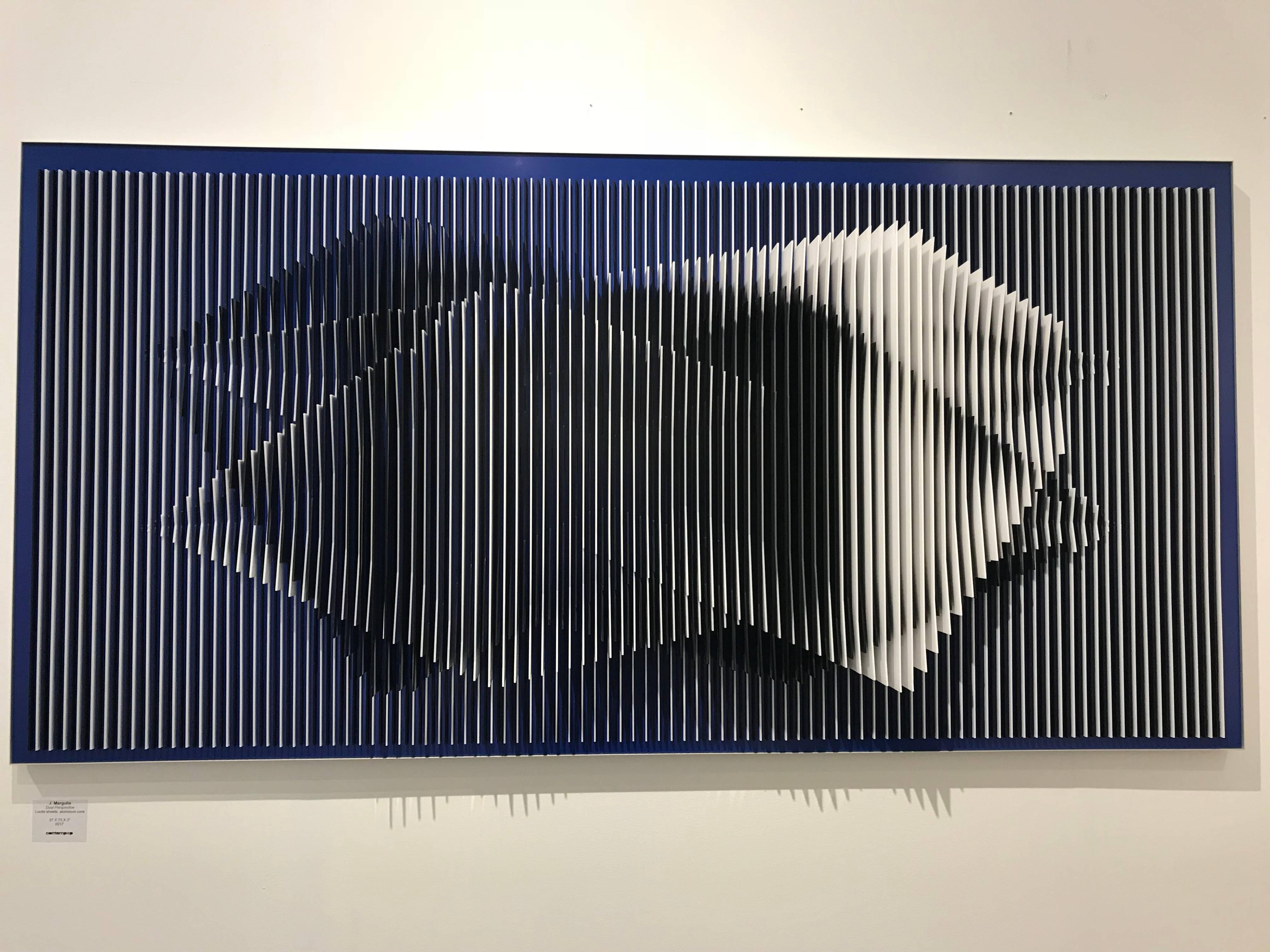 Dual Perspective - Geometric Abstract Kinetic Art by J. Margulis - Sculpture by Jose Margulis