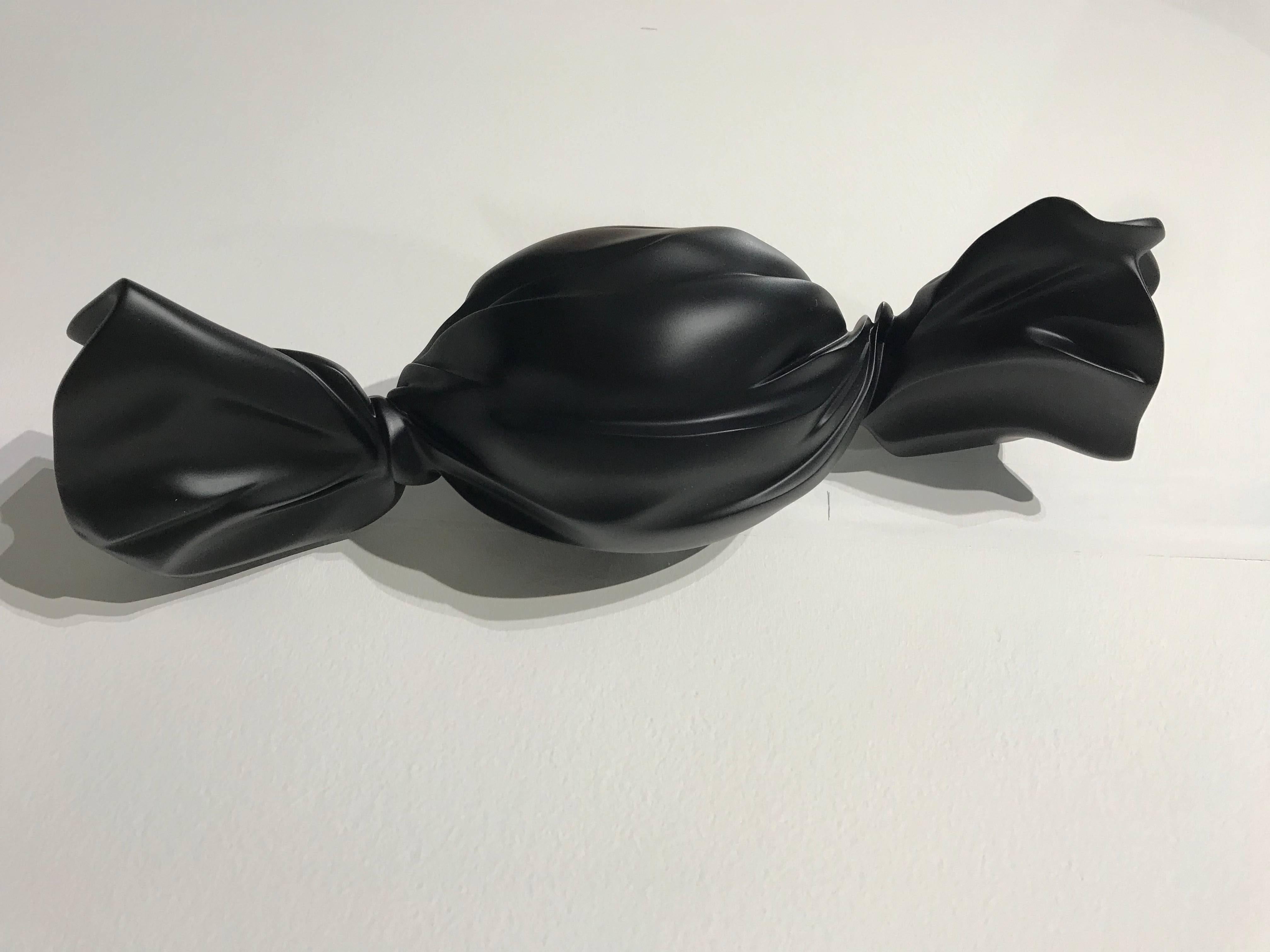 Candy - Black matte - Sculpture by Sandra Cannock