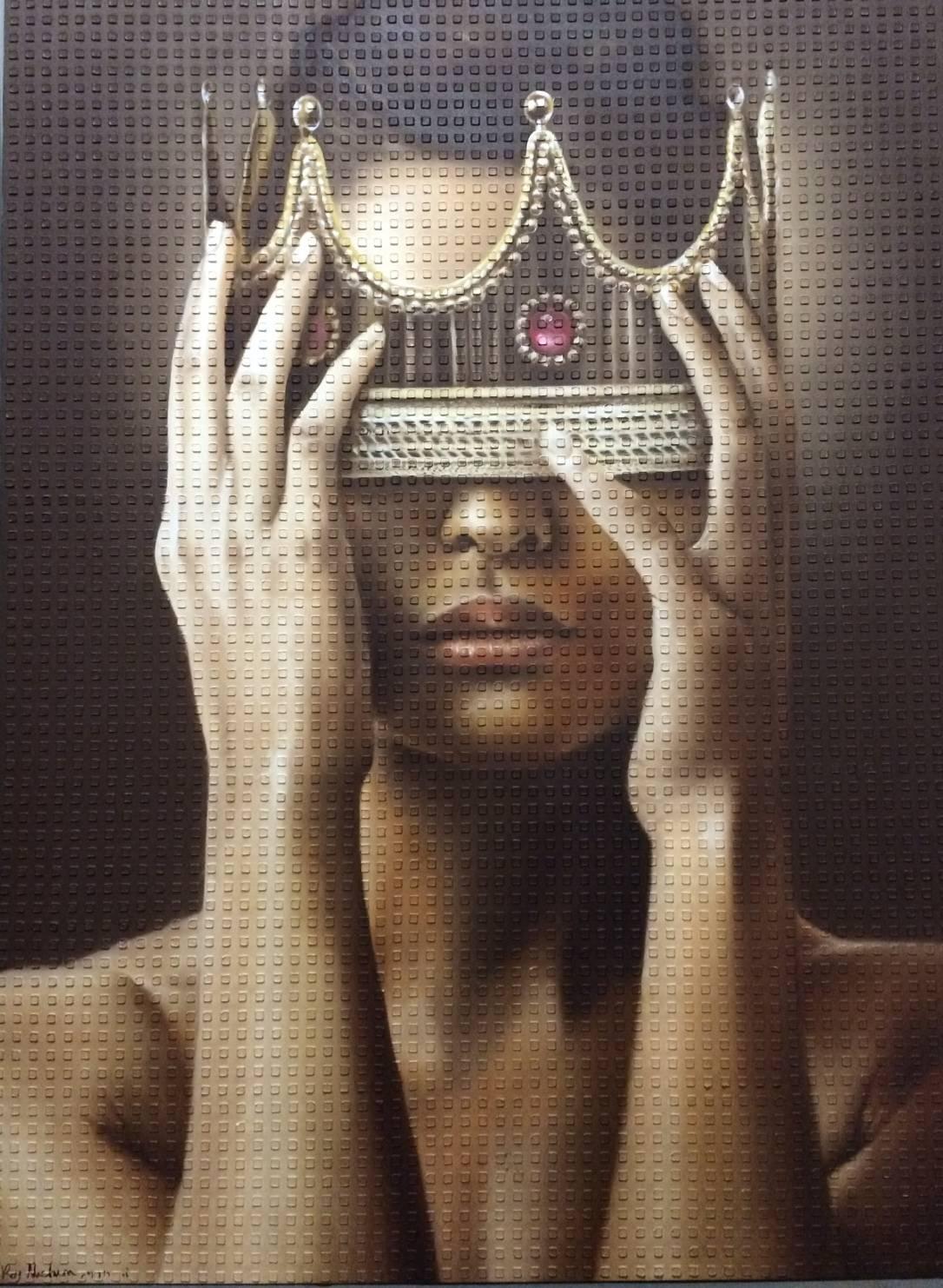 Roy Nachum Figurative Painting – Mädchen mit Krone