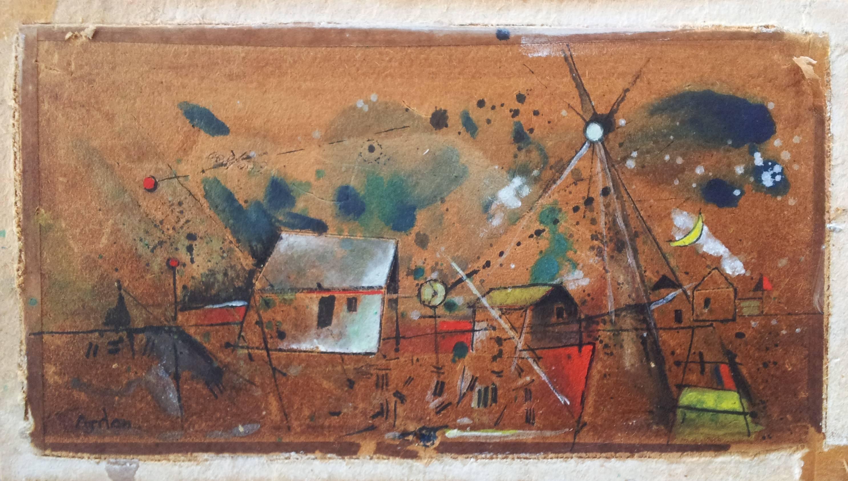 Mordechai Ardon Landscape Painting - Untitled