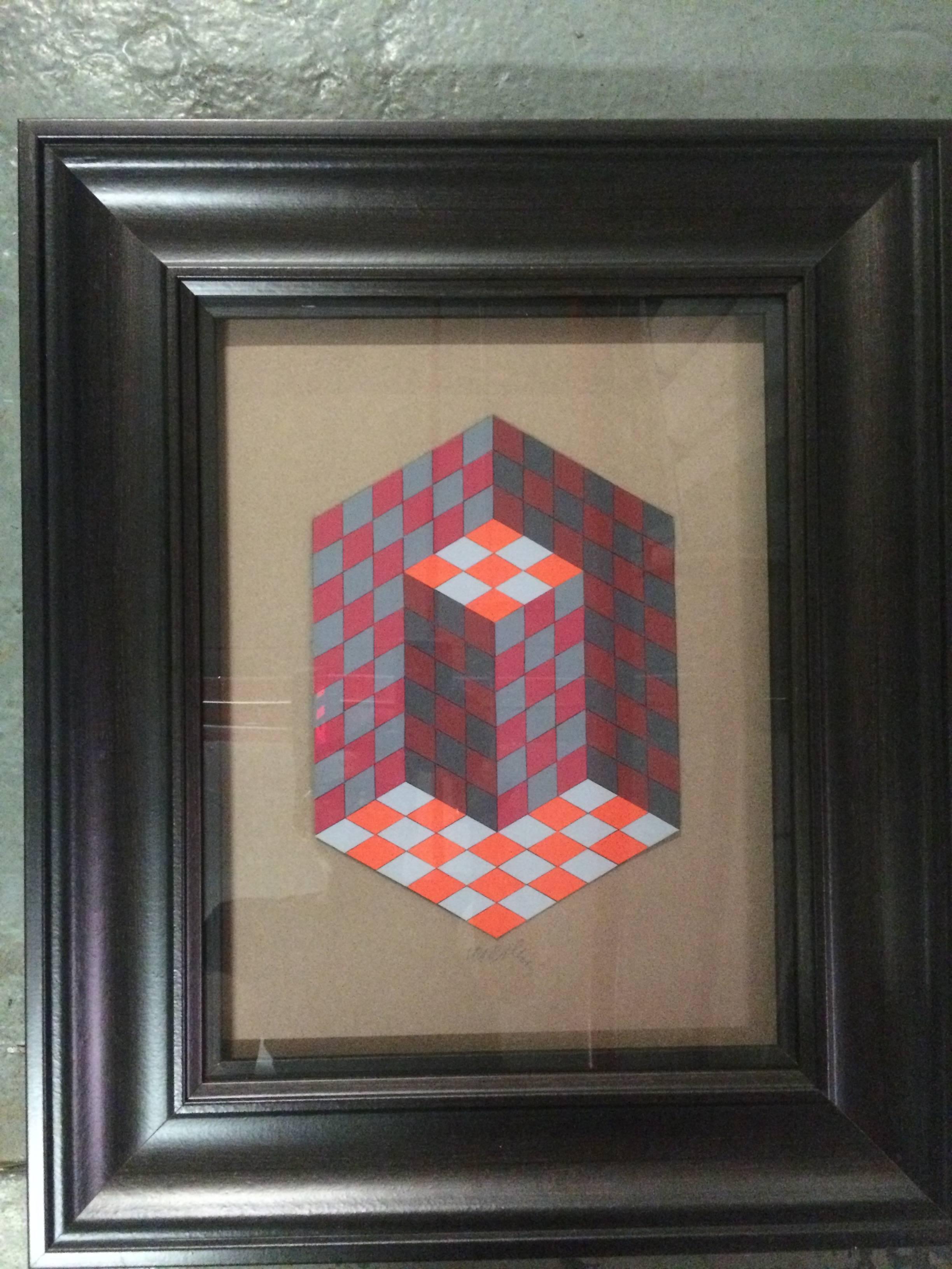 Eine schöne Originalkomposition von Vasarely 
