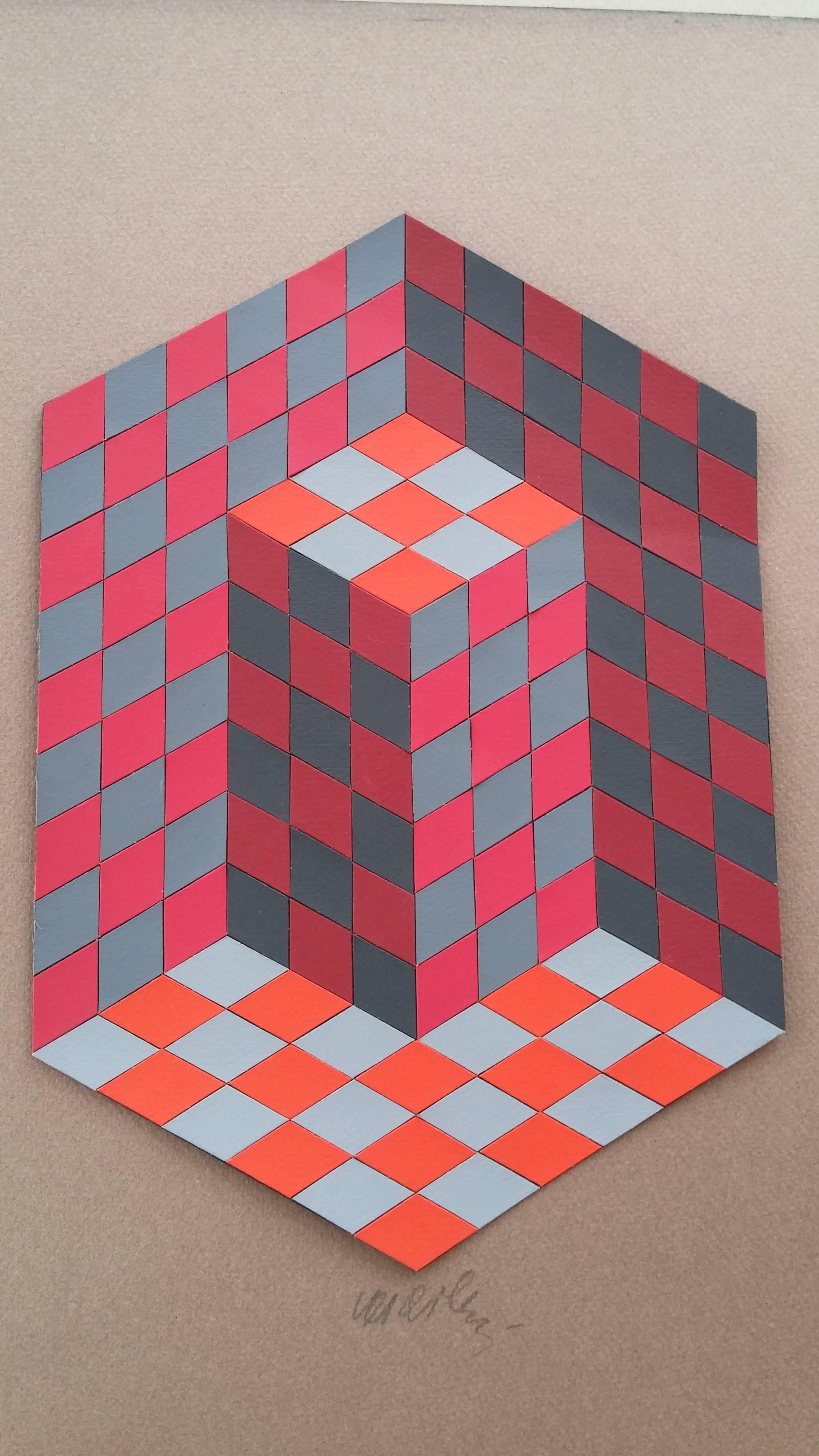 Composition - Painting by Victor Vasarely