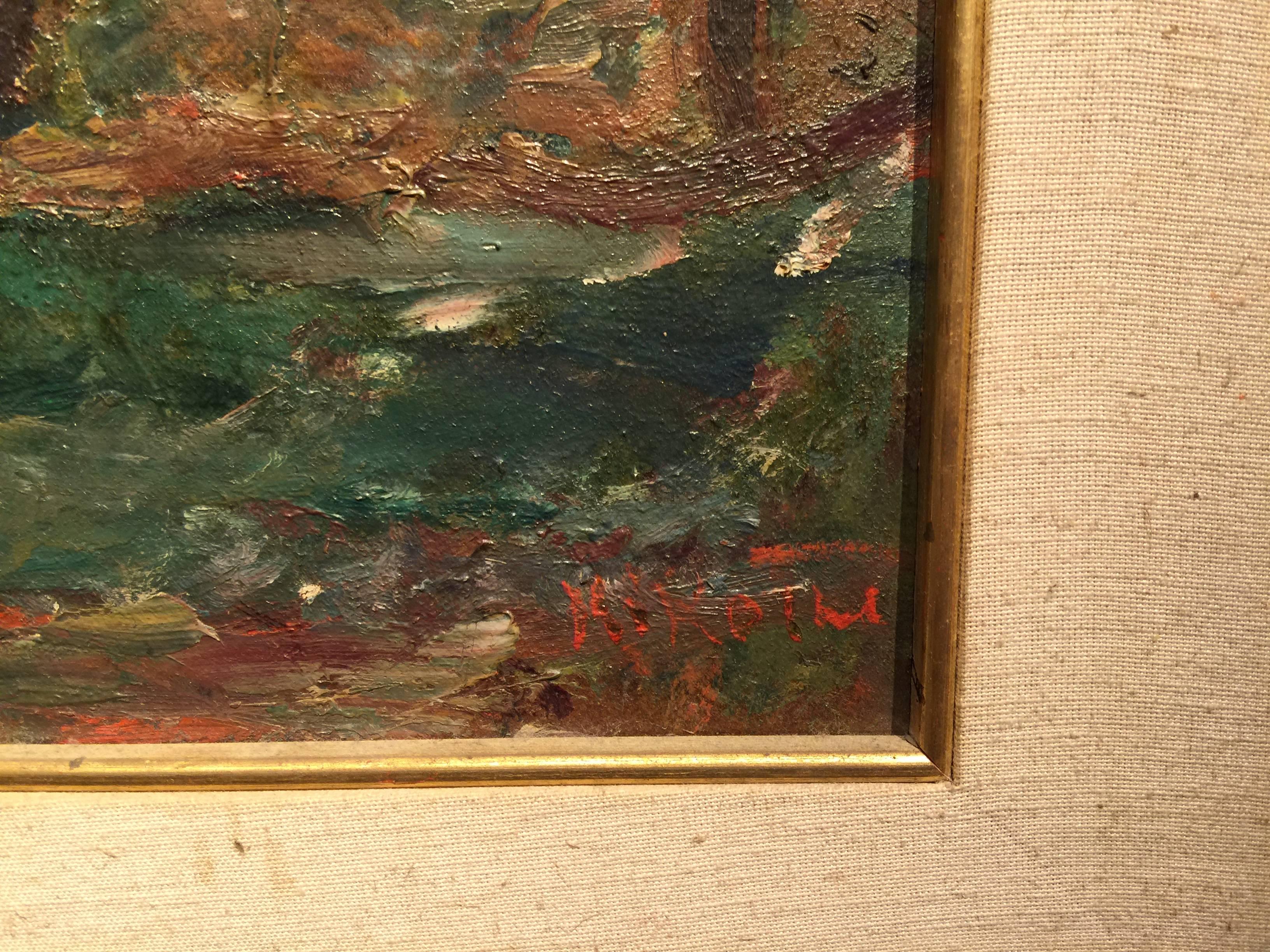Paisaje costero - Painting de Michel Kikoïne