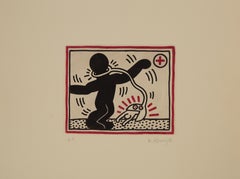 Keith Haring (US-Amerikaner, 1958–1990) Großformatige Pop-Art-Radierung