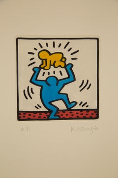 Keith Haring (US-Amerikaner, 1958–1990) Großformatige Pop-Art-Radierung