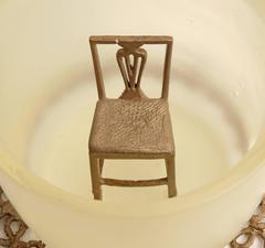 Thirst - cast pale yellow glass and bronze