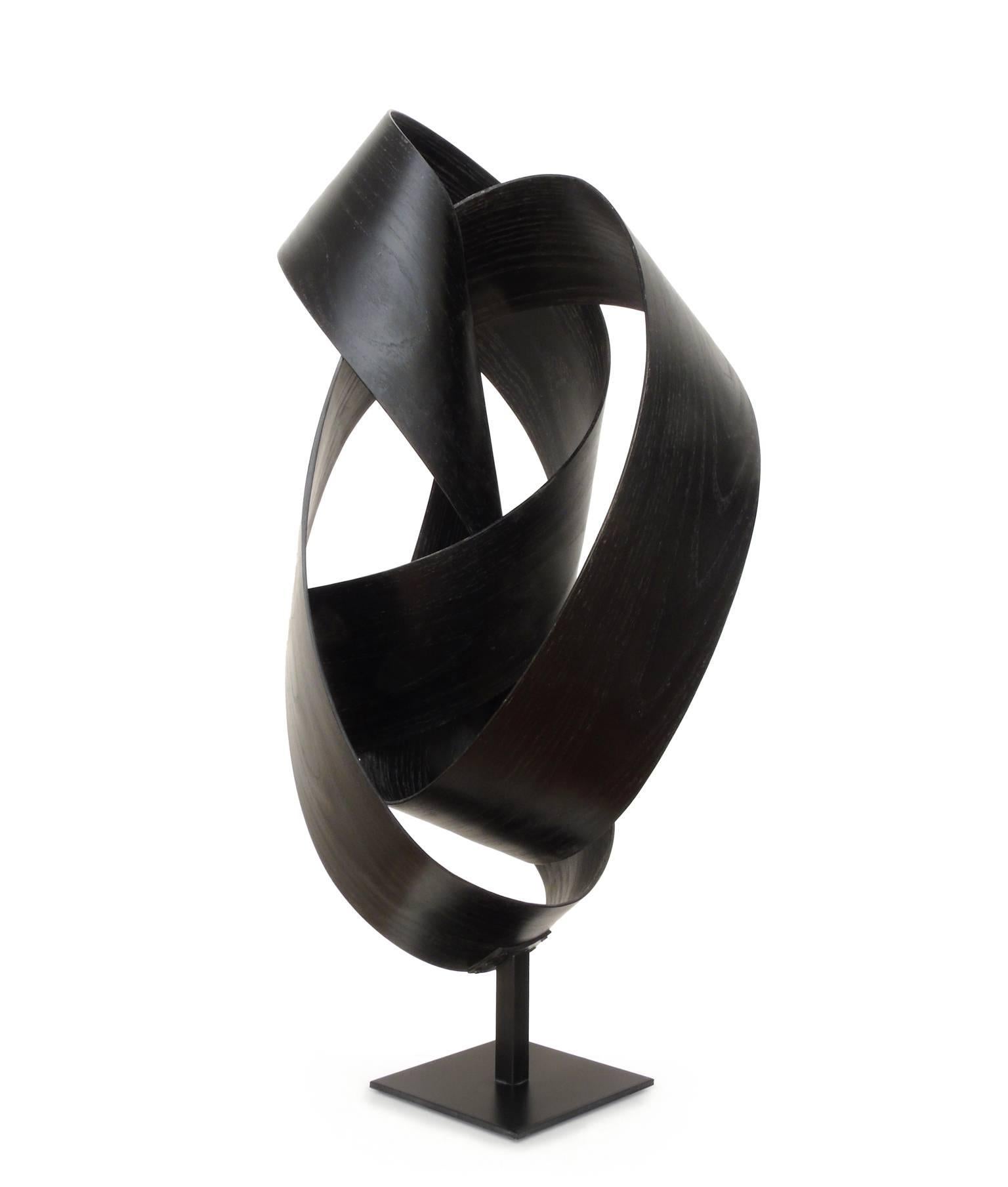 Atmosphere #248 (black bentwood sculpture) - Sculpture by Jeremy Holmes