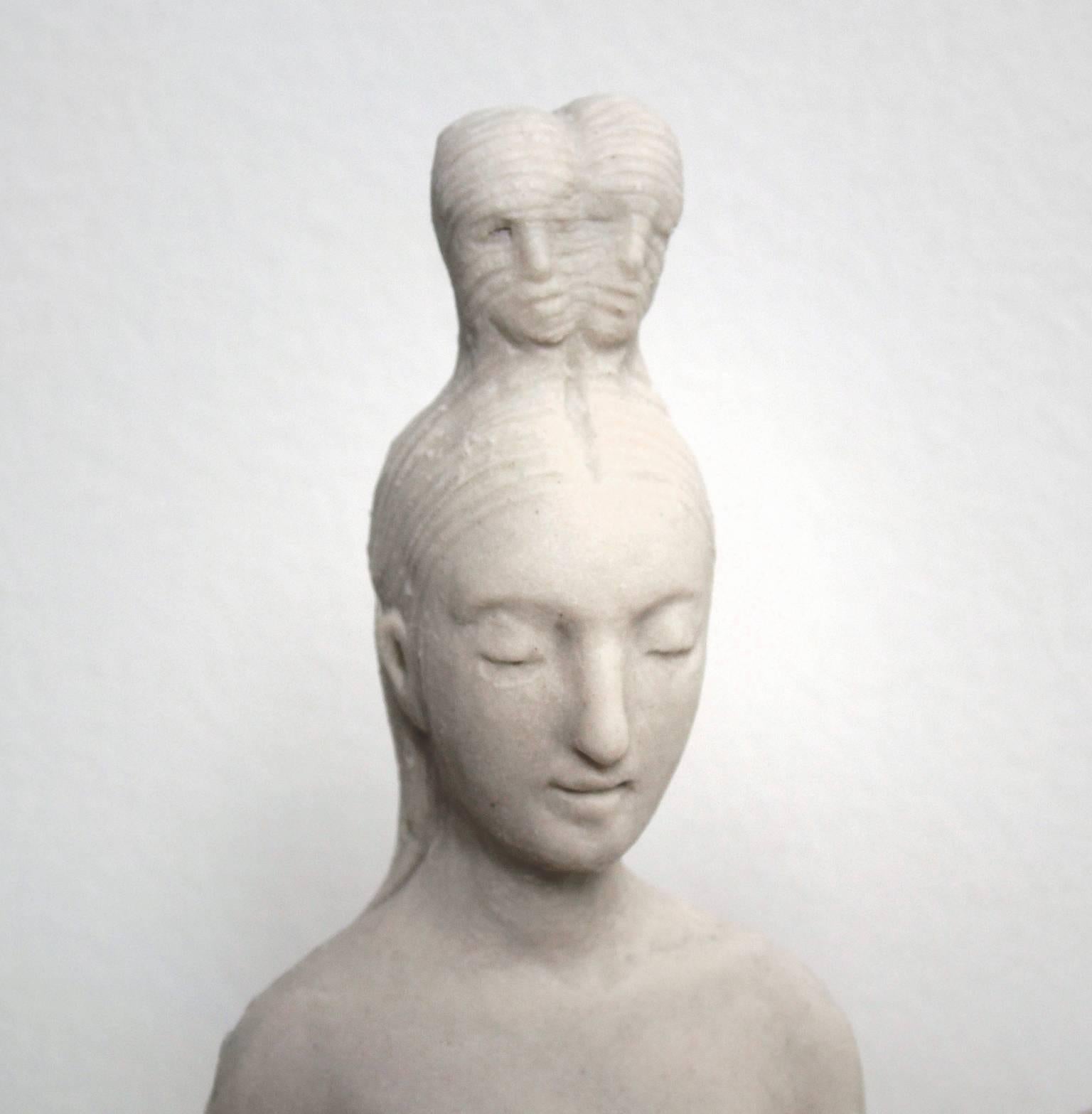 Goddess (white porcelain two sided figure) For Sale 3