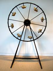 "Gerb-i-whirl" Kinetic Sculpture, in Cast Bronze and Steel, by Bethany Krull