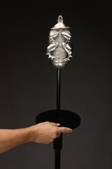 Revolving Mount Specimen 1 - silver insect sculpture