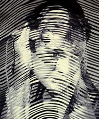 "Poor Edward" Painting by James Paulsen, Singer, and Man, in Black and White