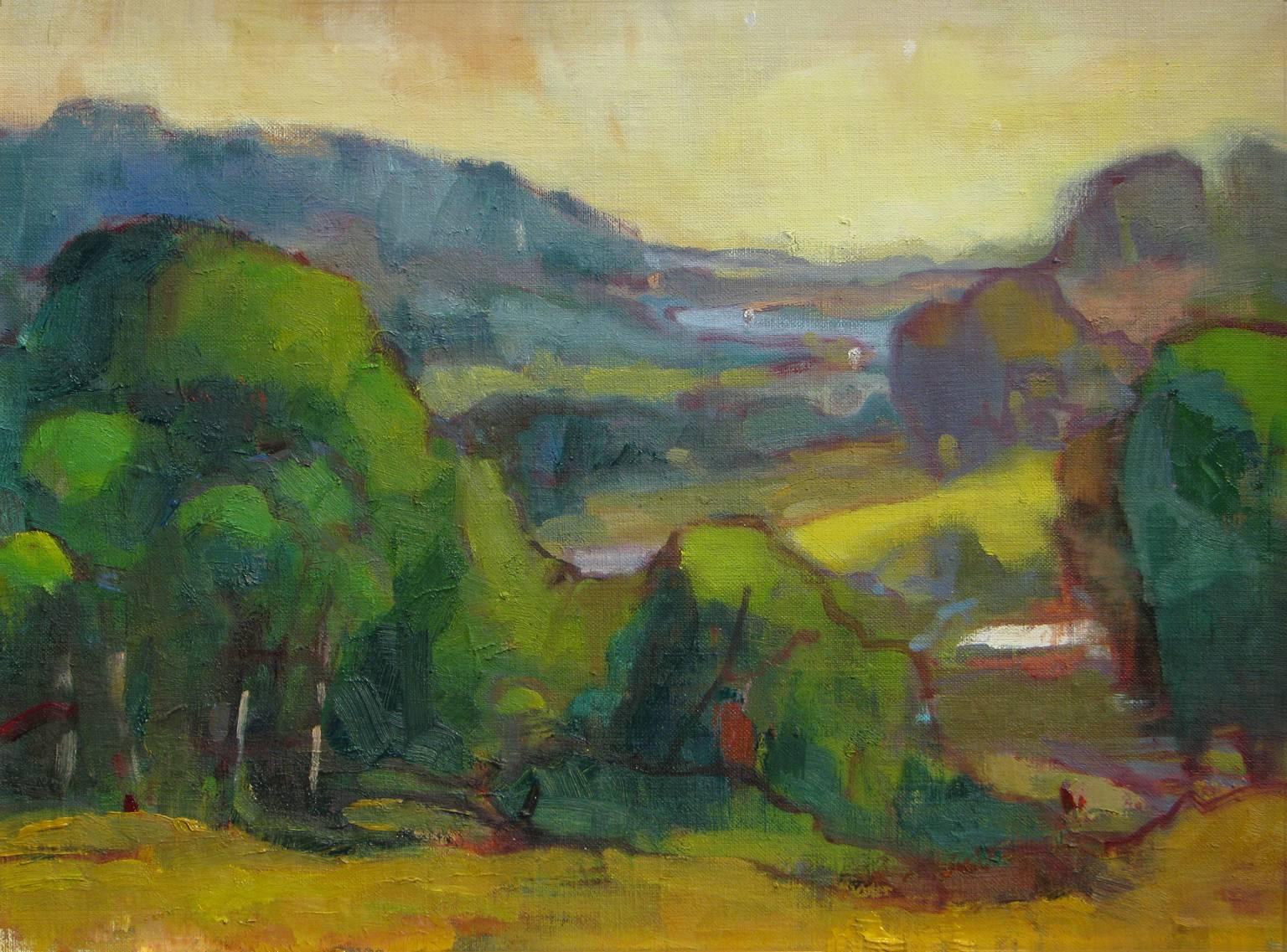 Robert Glisson Landscape Painting - Hillside View