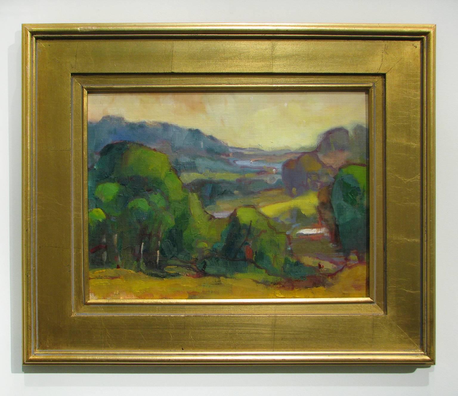 Hillside View - Painting by Robert Glisson